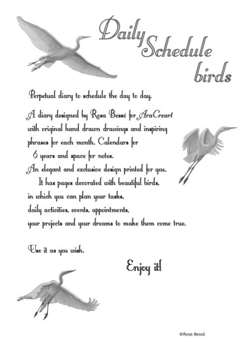 Egretts. Perpetual daily schedule