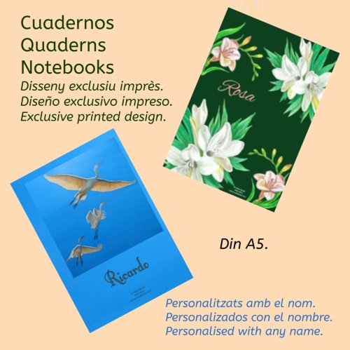 Personalized notebooks with a name